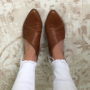 Brown leather loafers size 7